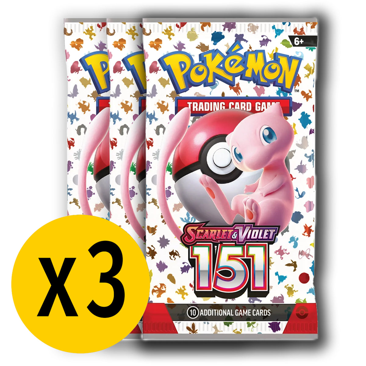 Pokemon 151 3x Booster Pack Bundle (English)