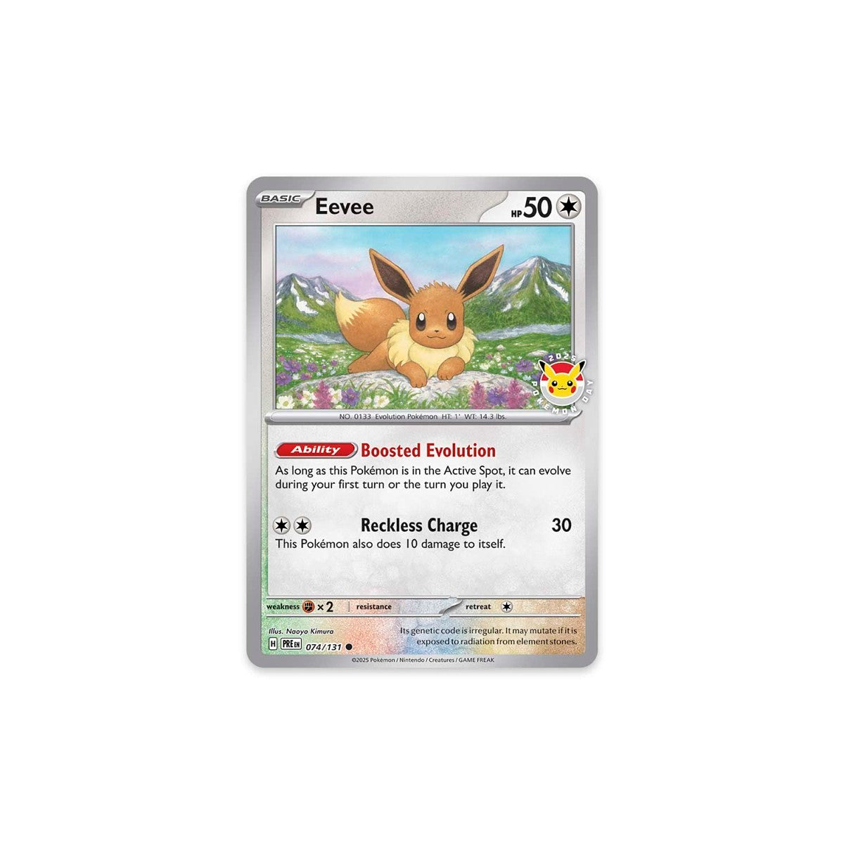 Pokémon TCG: Scarlet & Violet-Prismatic Evolutions Eevee Card, Coin & 2 Booster Packs