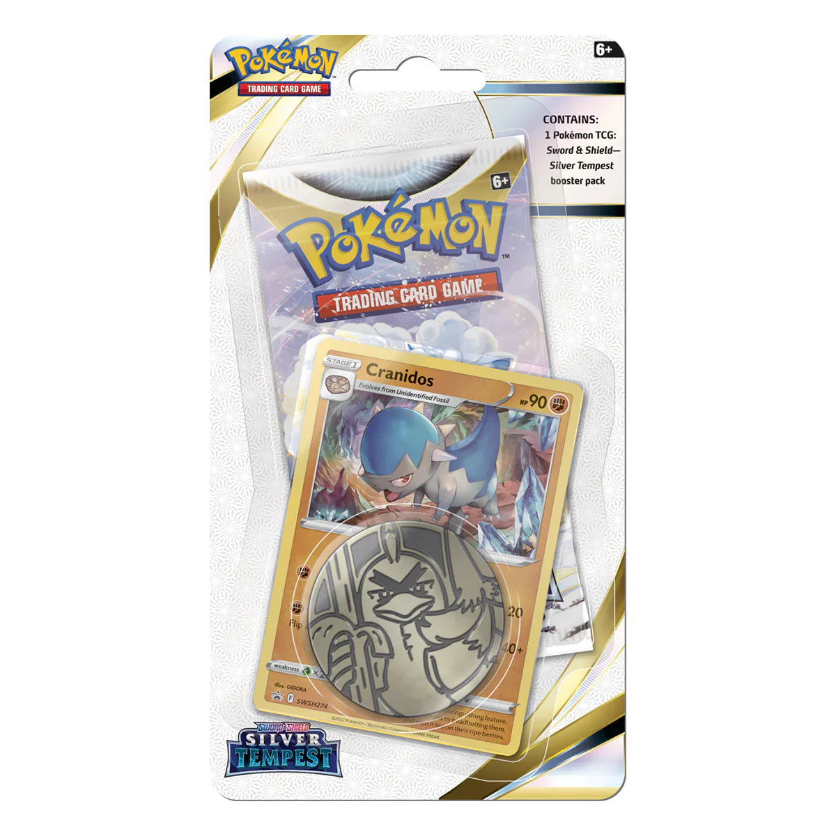 Pokemon TCG: Silver Tempest Single Pack Blister [Basculin/Cranidos]