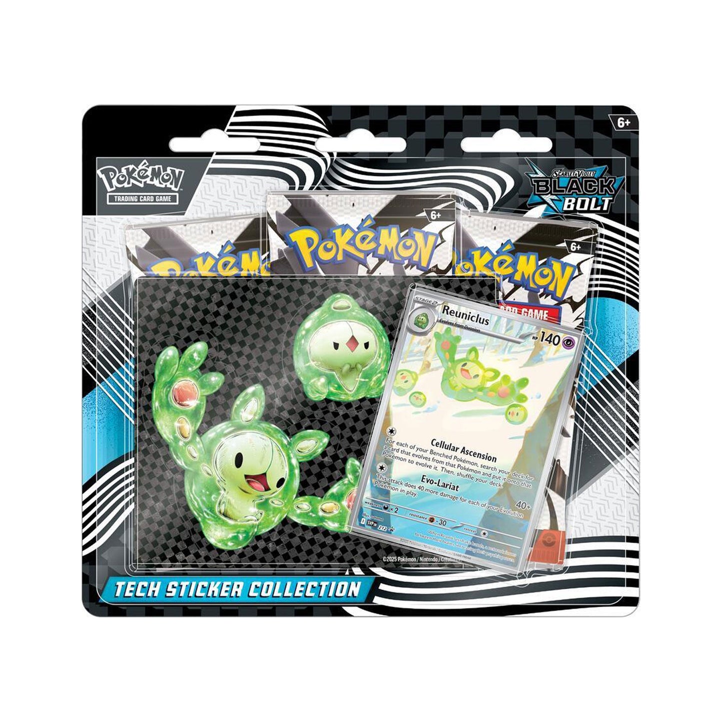 [Pre-order] Pokémon TCG: Black Bolt 3 Pack Tech Sticker Collection