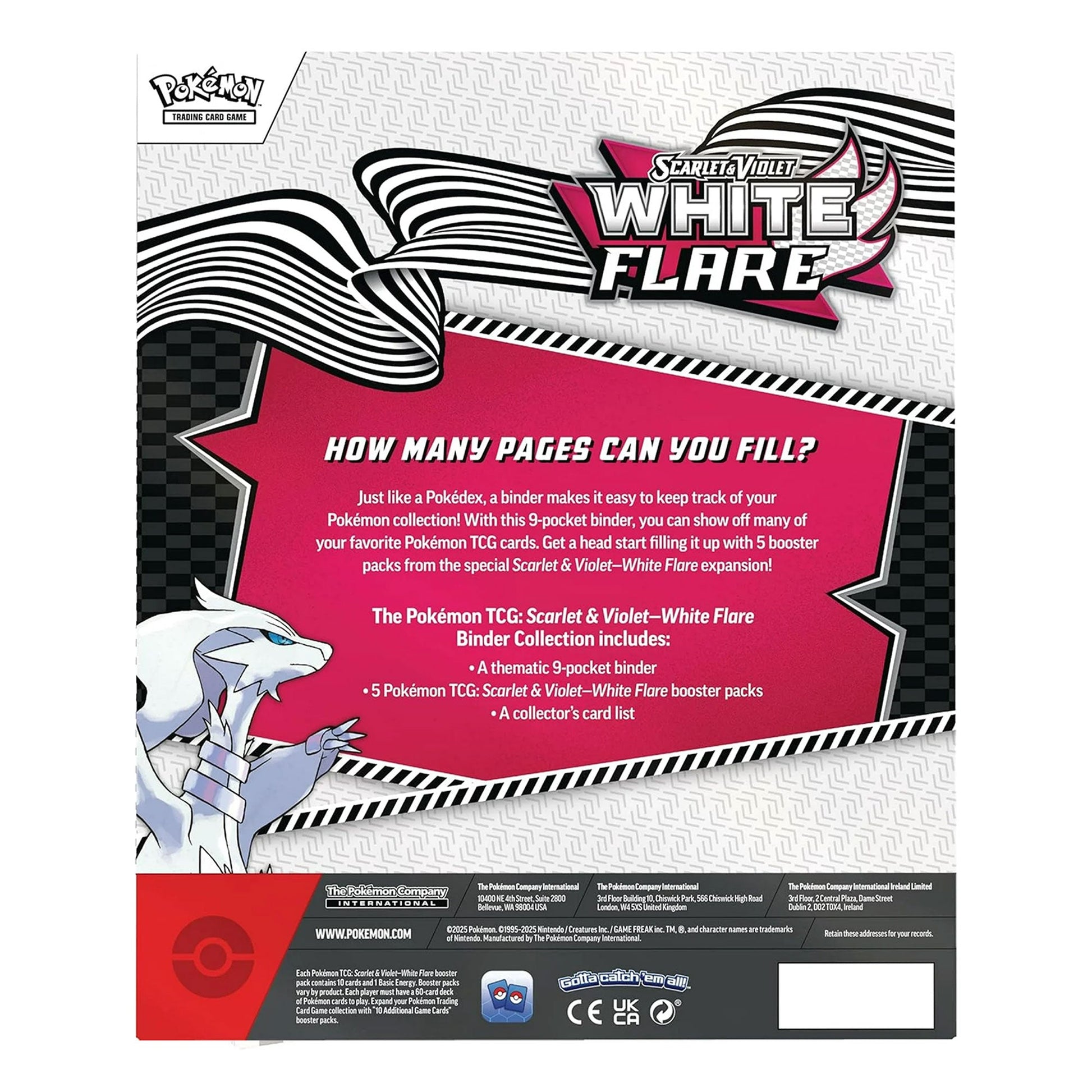Pokmon TCG: White Flare Binder Collection Thunder Badge Trainer Pokmon TCG: White Flare Binder Collection Thunder Badge Trainer